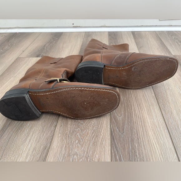 Dingo Vintage Brown Leather Harness Boots Made in USA Men’s Size 8D - Picture 9 of 14